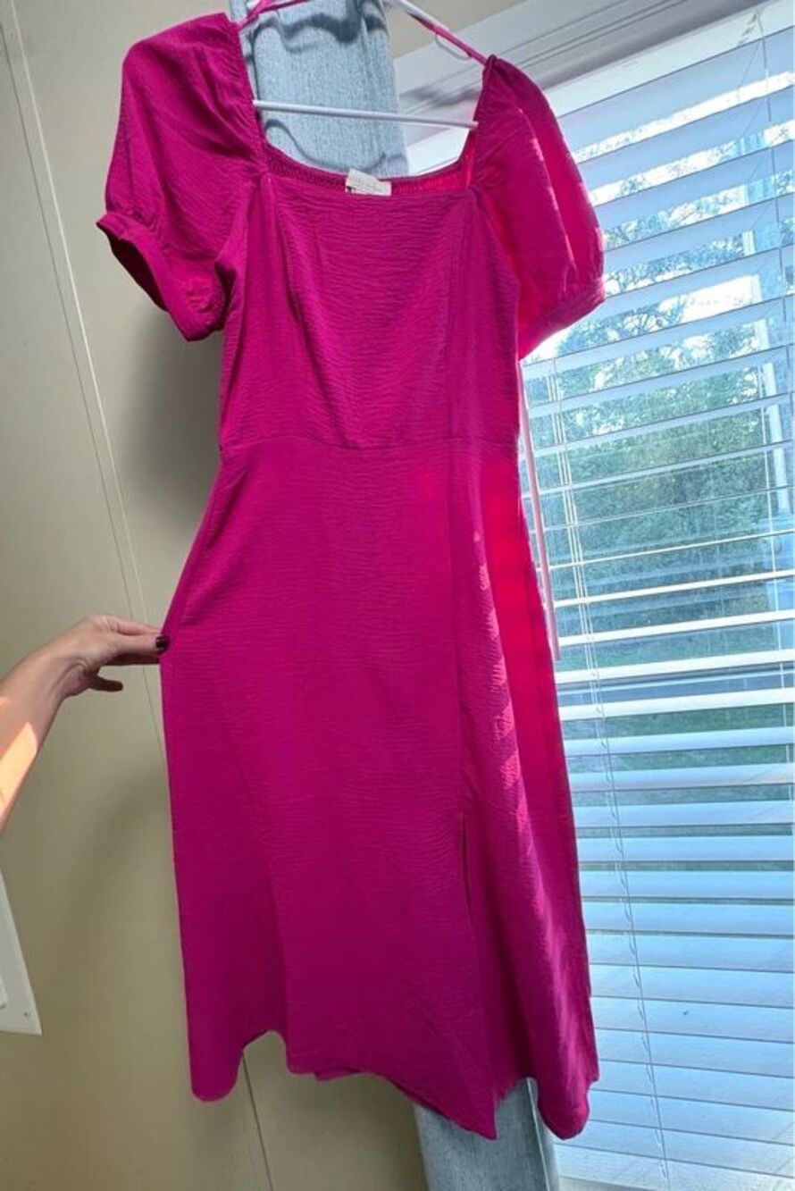Midi square neck dress